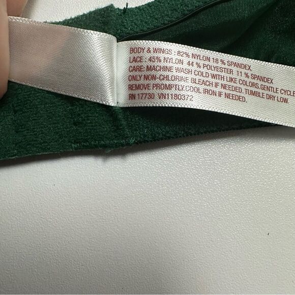 Gilligan & O'Malley Emerald Green Favorite Plunge Push Up Bra Size 36D - Picture 9 of 11